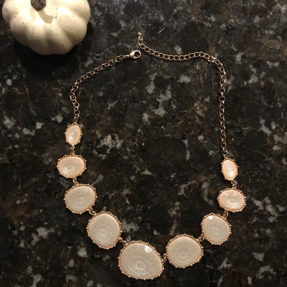 Pale stone necklace